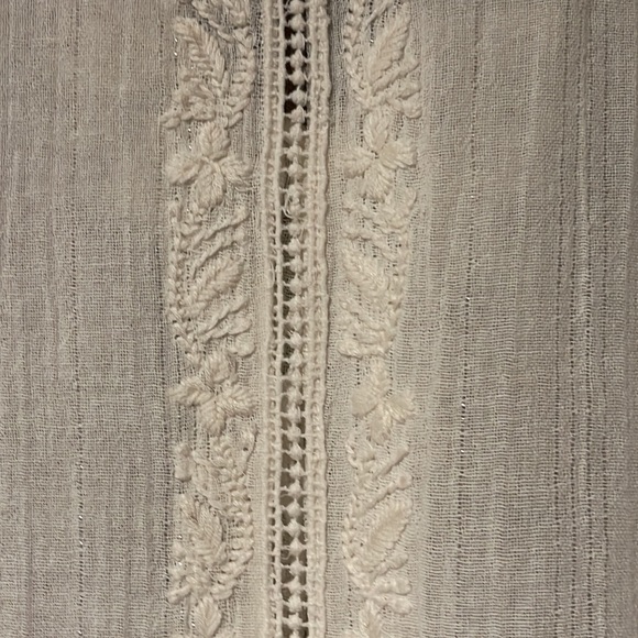 Rachel Zoe 100% Cotton Boho Chic oversized white shirt size S - Picture 7 of 8